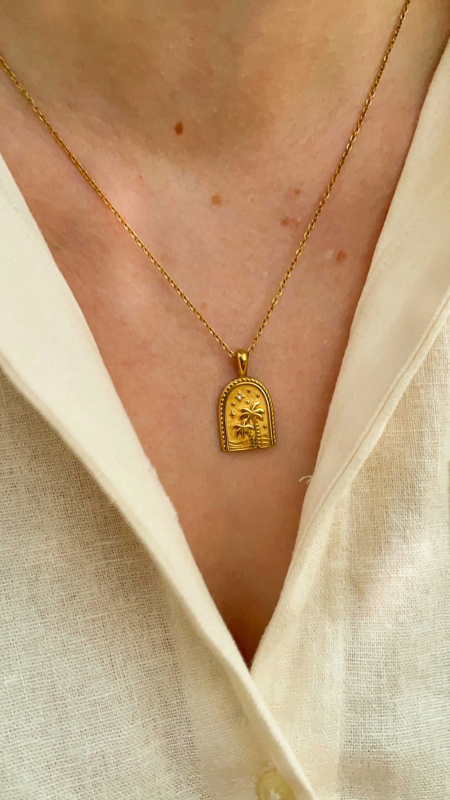 Flourishing Palm Tree Necklace